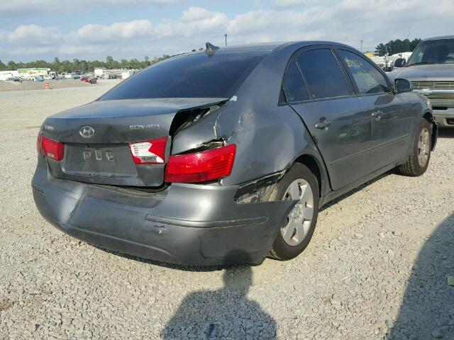 5NPET46C69H553998 - 2009 HYUNDAI SONATA GLS GRAY photo 4