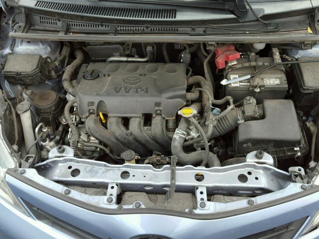 JTDKTUD3XDD556648 - 2013 TOYOTA YARIS BLUE photo 7