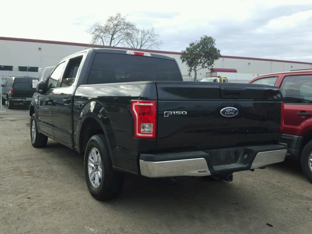 1FTEW1CP1FKD60409 - 2015 FORD F150 SUPER BLACK photo 3