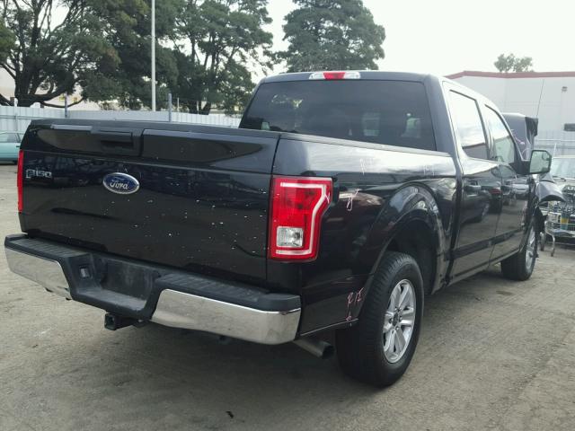 1FTEW1CP1FKD60409 - 2015 FORD F150 SUPER BLACK photo 4