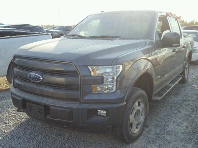 1FTEW1EG0GKE22655 - 2016 FORD F150 SUPER GRAY photo 2