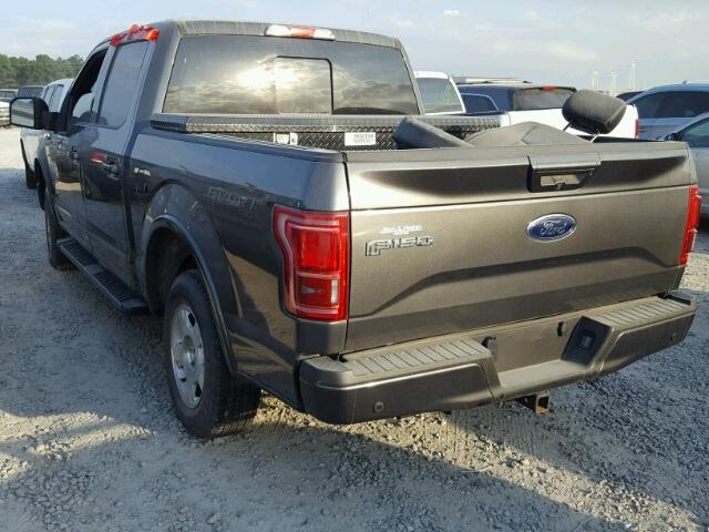 1FTEW1EG0GKE22655 - 2016 FORD F150 SUPER GRAY photo 3