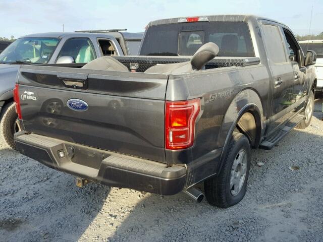 1FTEW1EG0GKE22655 - 2016 FORD F150 SUPER GRAY photo 4