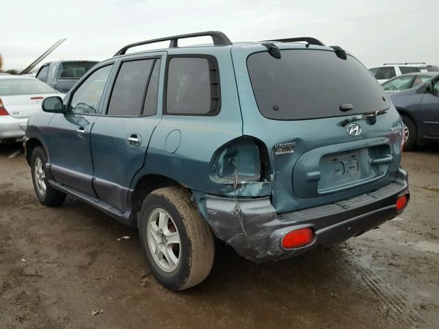 KM8SC13D23U428908 - 2003 HYUNDAI SANTA FE G GREEN photo 3