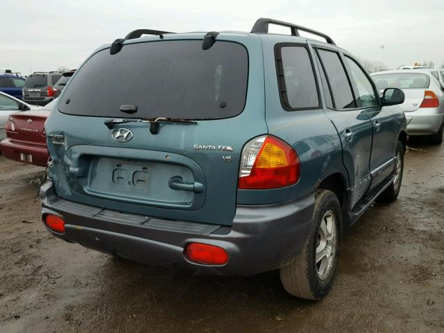 KM8SC13D23U428908 - 2003 HYUNDAI SANTA FE G GREEN photo 4