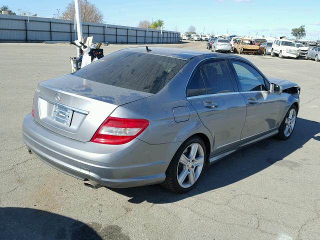 WDDGF5EB4BR161492 - 2011 MERCEDES-BENZ C 300 GRAY photo 4