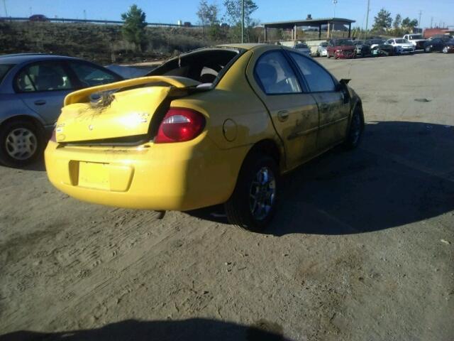 1B3ES56C63D123413 - 2003 DODGE NEON SXT YELLOW photo 4