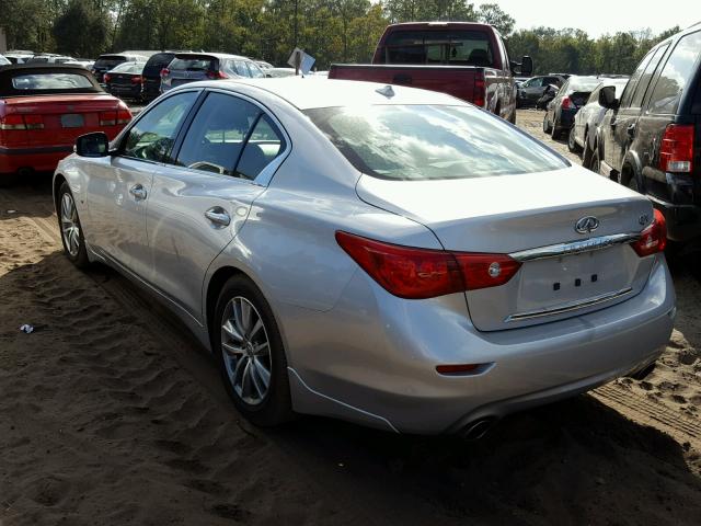 JN1BV7APXEM691670 - 2014 INFINITI Q50 BASE Сріблястий фото 3