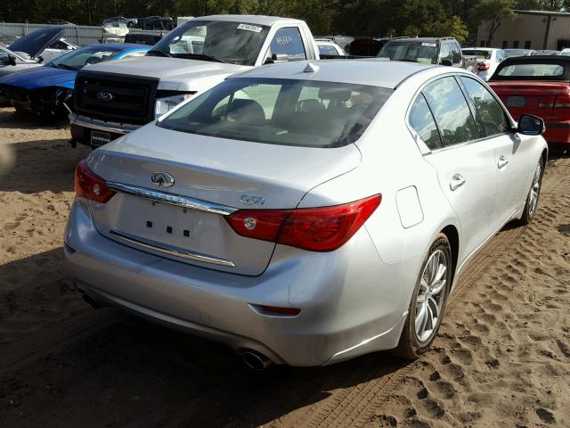 JN1BV7APXEM691670 - 2014 INFINITI Q50 BASE SILVER photo 4