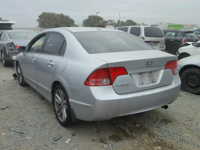 2HGFA16887H304131 - 2007 HONDA CIVIC EX SILVER photo 3