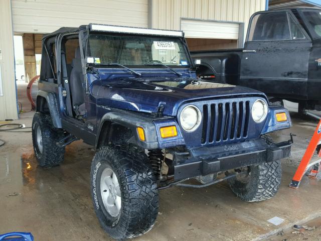 1J4FA29126P782049 - 2006 JEEP WRANGLER / BLUE photo 1