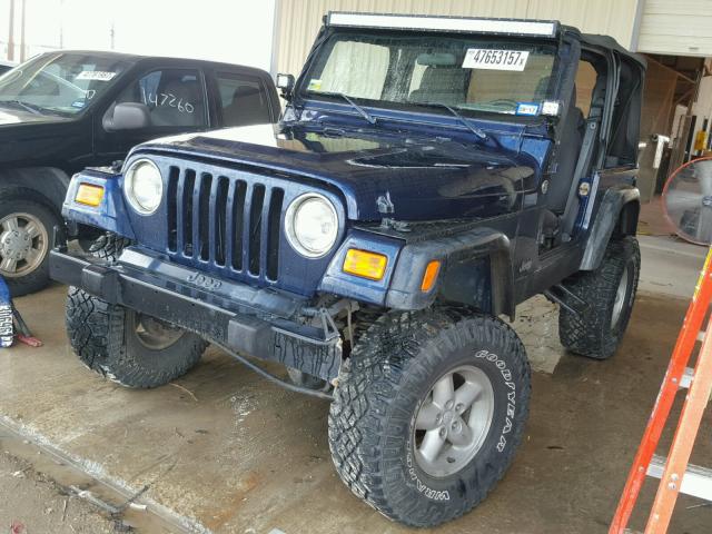 1J4FA29126P782049 - 2006 JEEP WRANGLER / BLUE photo 2