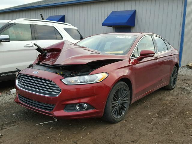 3FA6P0H99ER206813 - 2014 FORD FUSION SE BURGUNDY photo 2