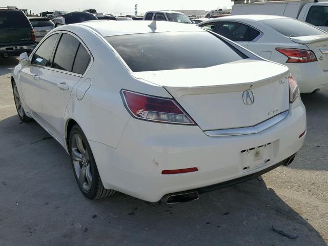 19UUA9F57DA000990 - 2013 ACURA TL TECH WHITE photo 3