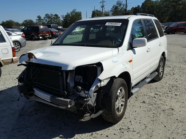 5FNYF28747B002439 - 2007 HONDA PILOT EXL WHITE photo 2