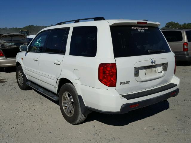 5FNYF28747B002439 - 2007 HONDA PILOT EXL WHITE photo 3