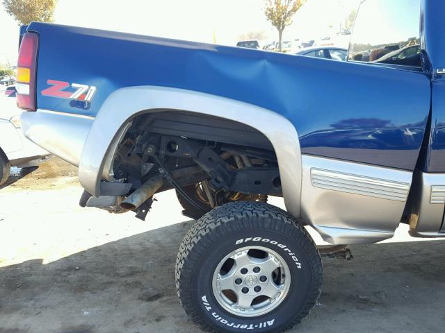 2GCEK19T4Y1254488 - 2000 CHEVROLET SILVERADO BLUE photo 9