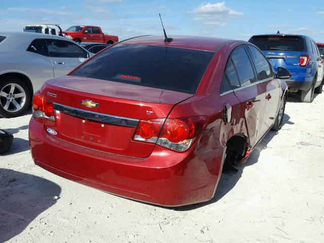 1G1PC5SBXD7252233 - 2013 CHEVROLET CRUZE LT RED photo 4