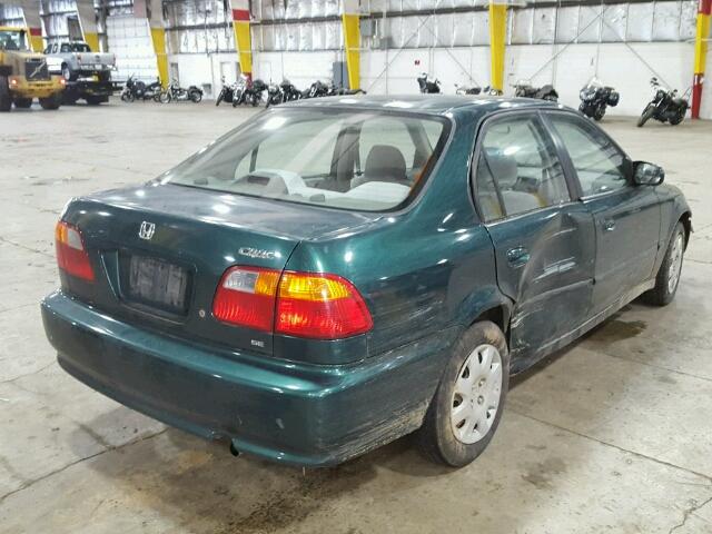 2HGEJ6614YH926920 - 2000 HONDA CIVIC BASE GREEN photo 4