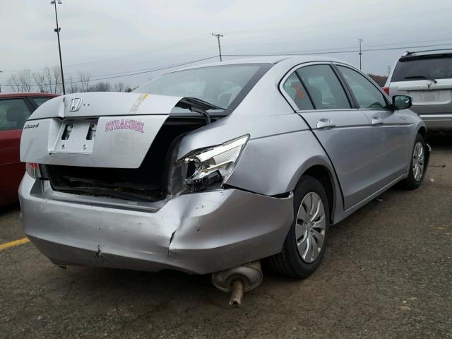 1HGCP26339A051992 - 2009 HONDA ACCORD LX SILVER photo 4