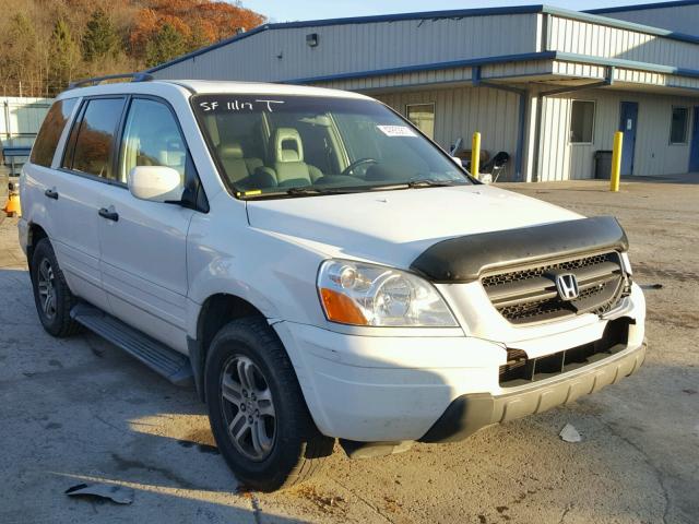 5FNYF185X5B059699 - 2005 HONDA PILOT EXL WHITE photo 1