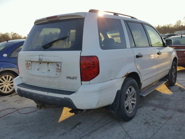 5FNYF185X5B059699 - 2005 HONDA PILOT EXL WHITE photo 4