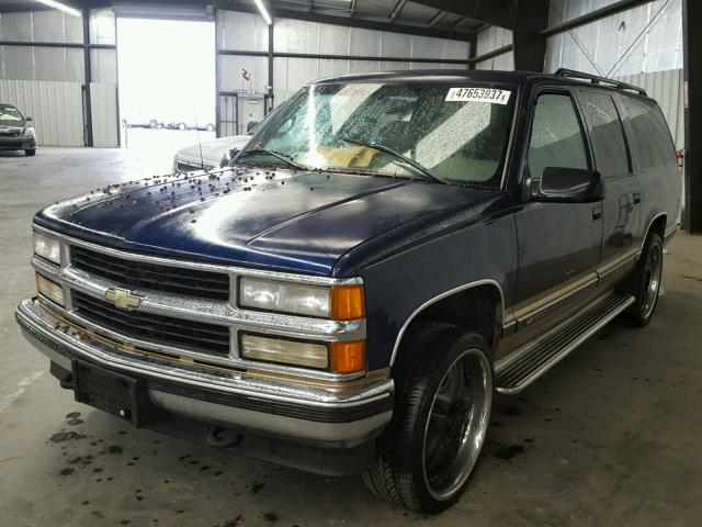 1GNFK16R7XJ422553 - 1999 CHEVROLET SUBURBAN K BLUE photo 2