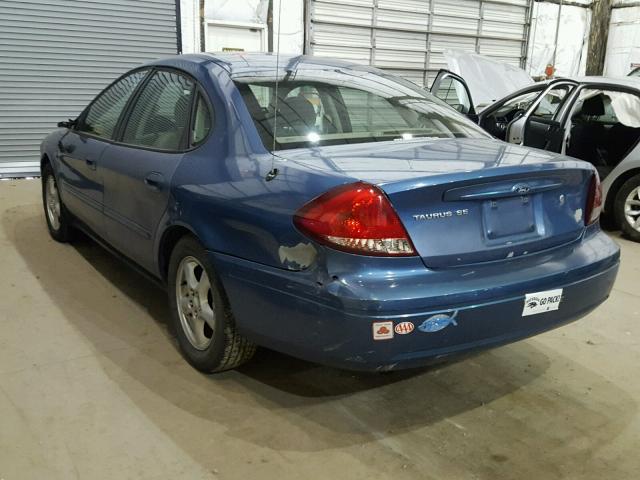 1FAHP53UX4A120310 - 2004 FORD TAURUS SE BLUE photo 3