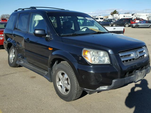 2HKYF18616H535835 - 2006 HONDA PILOT EX BLACK photo 1