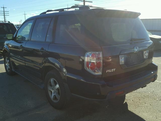 2HKYF18616H535835 - 2006 HONDA PILOT EX BLACK photo 3