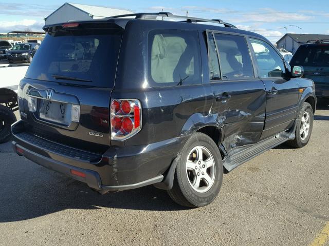 2HKYF18616H535835 - 2006 HONDA PILOT EX BLACK photo 4