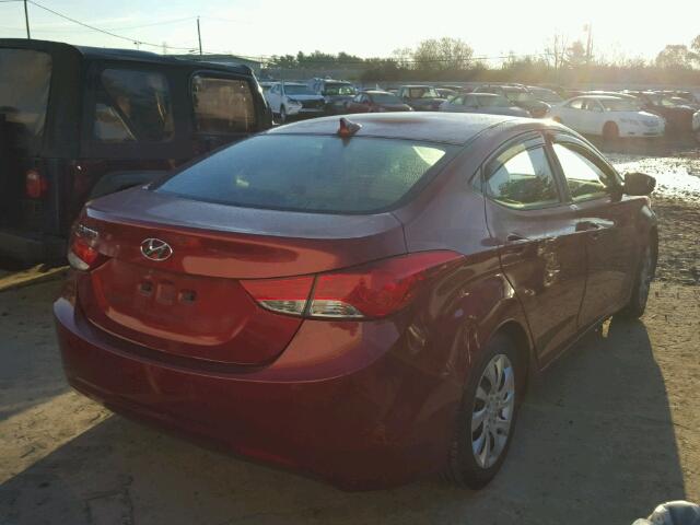 5NPDH4AE2DH201841 - 2013 HYUNDAI ELANTRA GL BURGUNDY photo 4