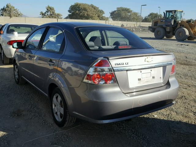 KL1TD5DE5BB166212 - 2011 CHEVROLET AVEO LS GRAY photo 3