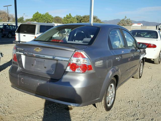 KL1TD5DE5BB166212 - 2011 CHEVROLET AVEO LS GRAY photo 4