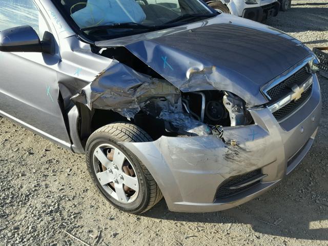 KL1TD5DE5BB166212 - 2011 CHEVROLET AVEO LS GRAY photo 9