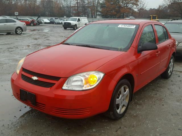 1G1AK55F767794061 - 2006 CHEVROLET COBALT LS RED photo 2