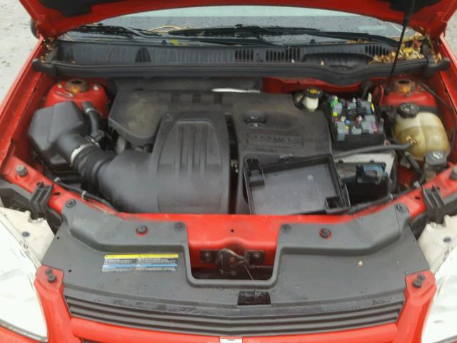 1G1AK55F767794061 - 2006 CHEVROLET COBALT LS RED photo 7