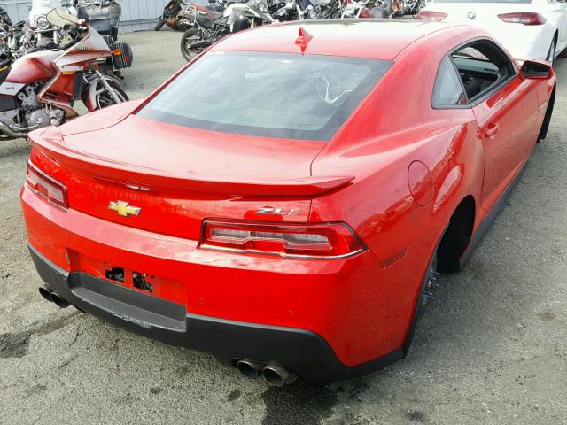 2G1FZ1EP3E9801569 - 2014 CHEVROLET CAMARO ZL1 红色 照片 4