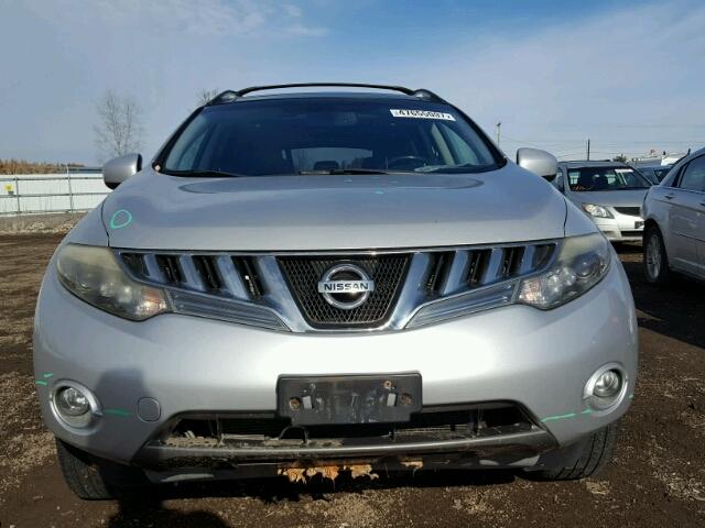 JN8AZ18W09W131503 - 2009 NISSAN MURANO S SILVER photo 9