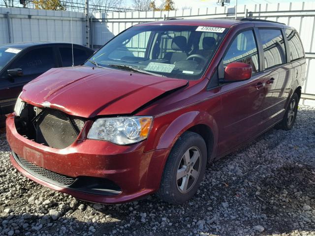 2D4RN3DG1BR639324 - 2011 DODGE GRAND CARA RED photo 2