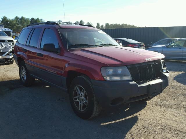 1J4GX48S84C356024 - 2004 JEEP GRAND CHER RED photo 1