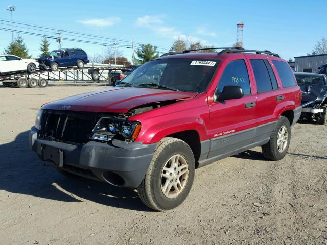 1J4GX48S84C356024 - 2004 JEEP GRAND CHER RED photo 2