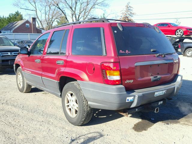 1J4GX48S84C356024 - 2004 JEEP GRAND CHER RED photo 3