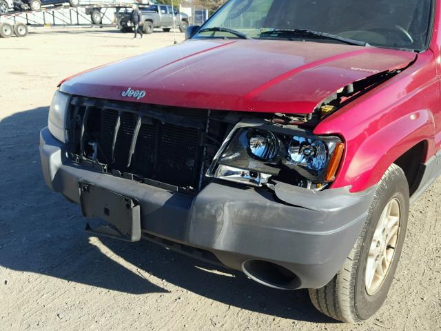 1J4GX48S84C356024 - 2004 JEEP GRAND CHER RED photo 9