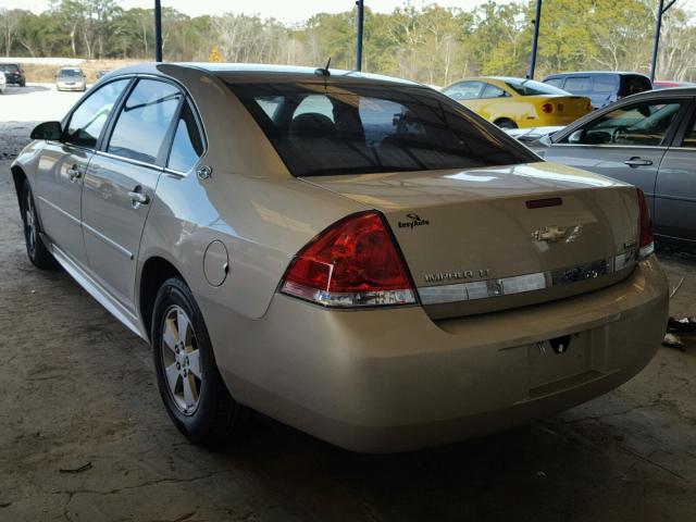 2G1WT57K991292179 - 2009 CHEVROLET IMPALA 1LT GOLD photo 3