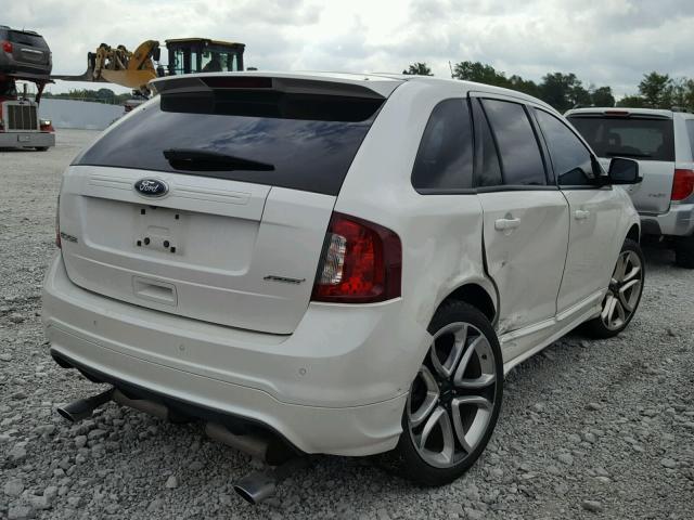 2FMDK3AK2BBA03217 - 2011 FORD EDGE SPORT WHITE photo 4