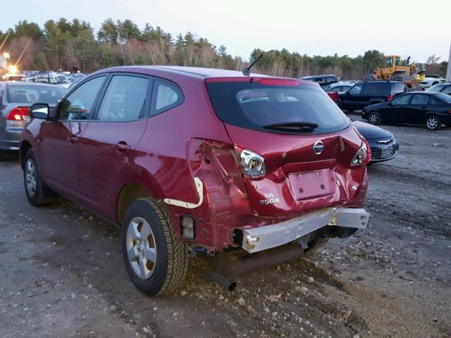 JN8AS58T38W000761 - 2008 NISSAN ROGUE S RED photo 3