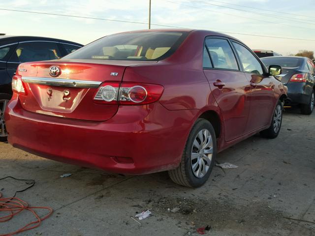 2T1BU4EE8CC763063 - 2012 TOYOTA COROLLA BA RED photo 4