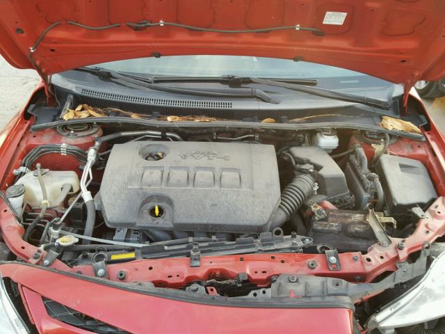 2T1BU4EE8CC763063 - 2012 TOYOTA COROLLA BA RED photo 7