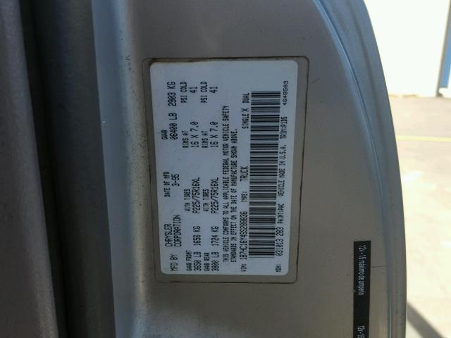 1B7HC16Y4SS288836 - 1995 DODGE RAM 1500 GRAY photo 10